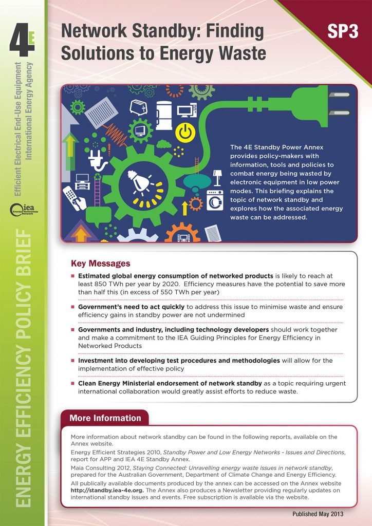 IEA, Standby Finding Solutions to Energy Waste, Australia
