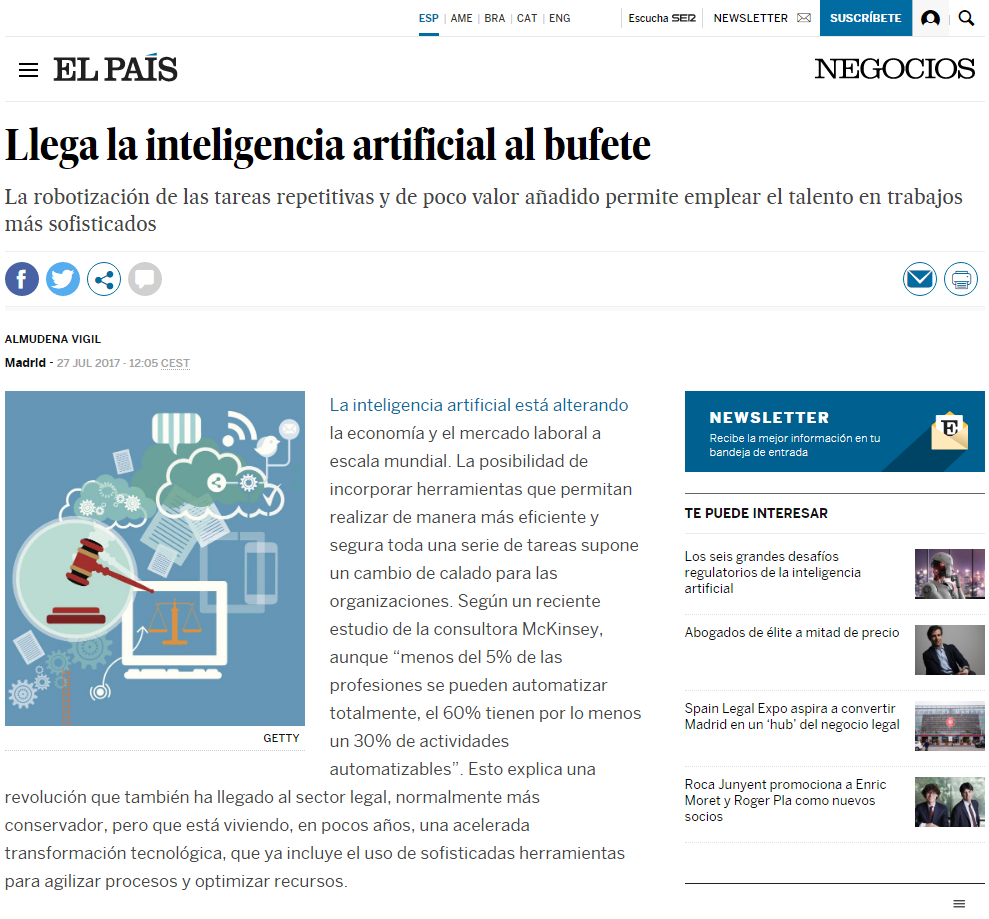 El Pais, Madrid, Spain, 2017